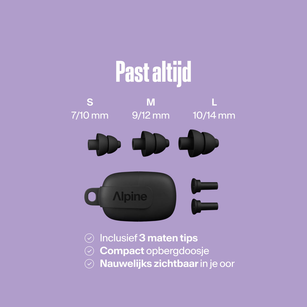 Alpine PartyPlug festivaloordoppen zwart #color_black #lang_nl