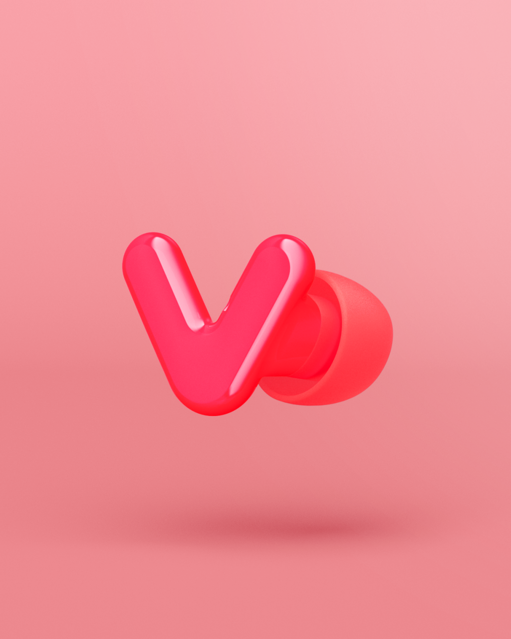 Render van één Alpine Tune oordop in neon-pink #color_neon-pink #pdp_hide