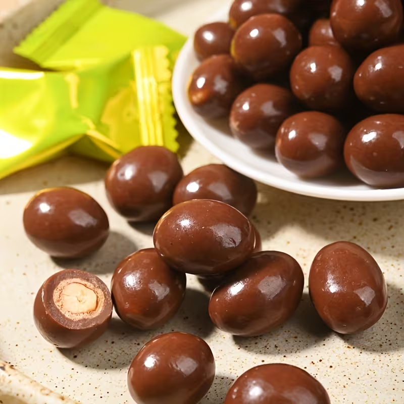 Dark Chocolate Peanut Candy, Rich & Creamy Dark Chocolate Covered Peanuts, Crunchy Roasted Peanut Center, Individually Wrapped, 4.52 Oz Resealable Tub - Perfect For Party Favors, Binge - Watching Snack, Afternoon Coffee Break